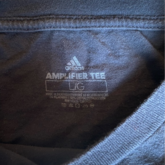 Adidas Tee Lg navy blue with white letters - Picture 3 of 7
